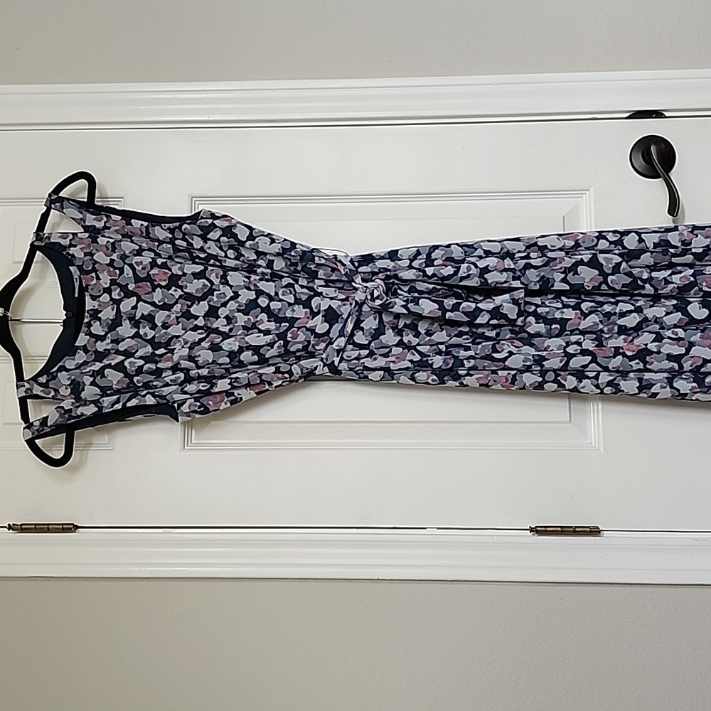 H by Halston Wabi Sabi Blue and Pink Dress High Low Hem Size 10